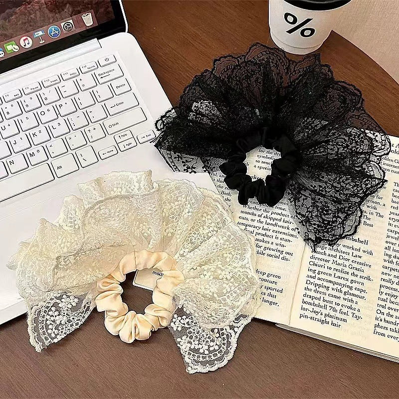 Lace Mesh Skirt Hair Band - Pack of 6 (Net Price Rs.35)