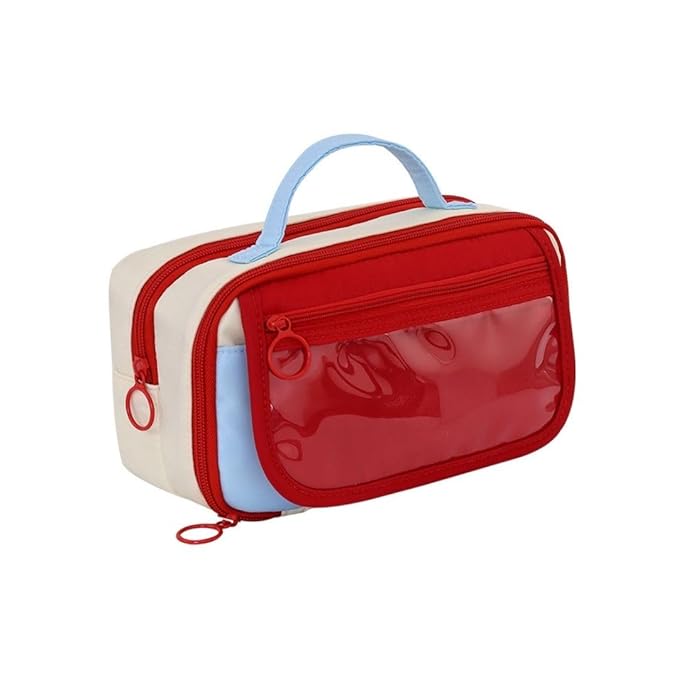 Red and Beige Pencil case - Pack of 2 (Net Price Rs.170)