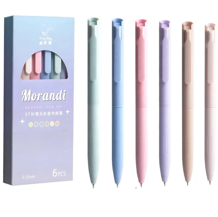 Morandi 6 Color Gel Pen Set - Pack of 3 (Net Price Rs.95)