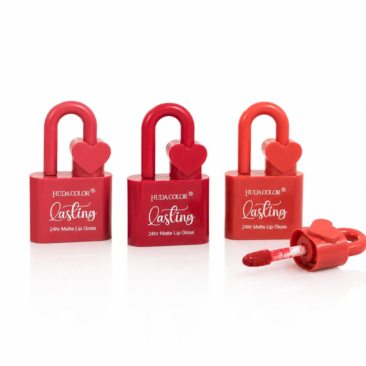 24hr Matte Lip Gloss Heart Padlock(4 pcs) Net Price Rs.50