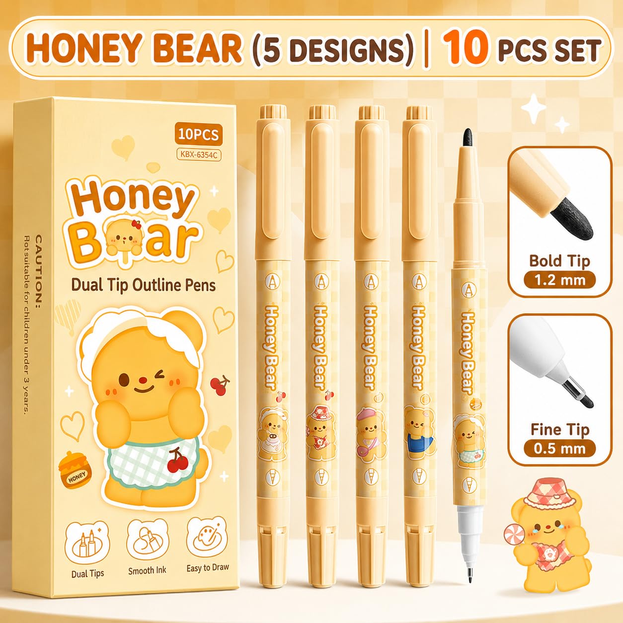 Honey Bear Art pen set(Pack of 2) Net Price Rs.90