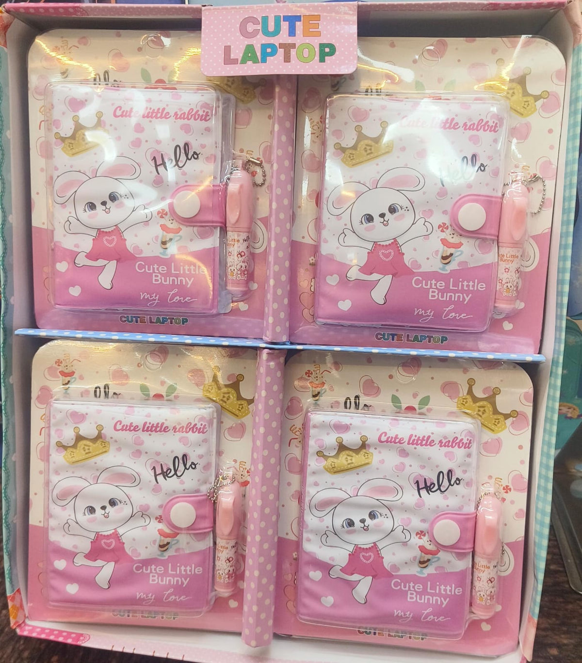 Cute little Rabbit Mini diary with pen(4 Pcs) Net Price Rs.52