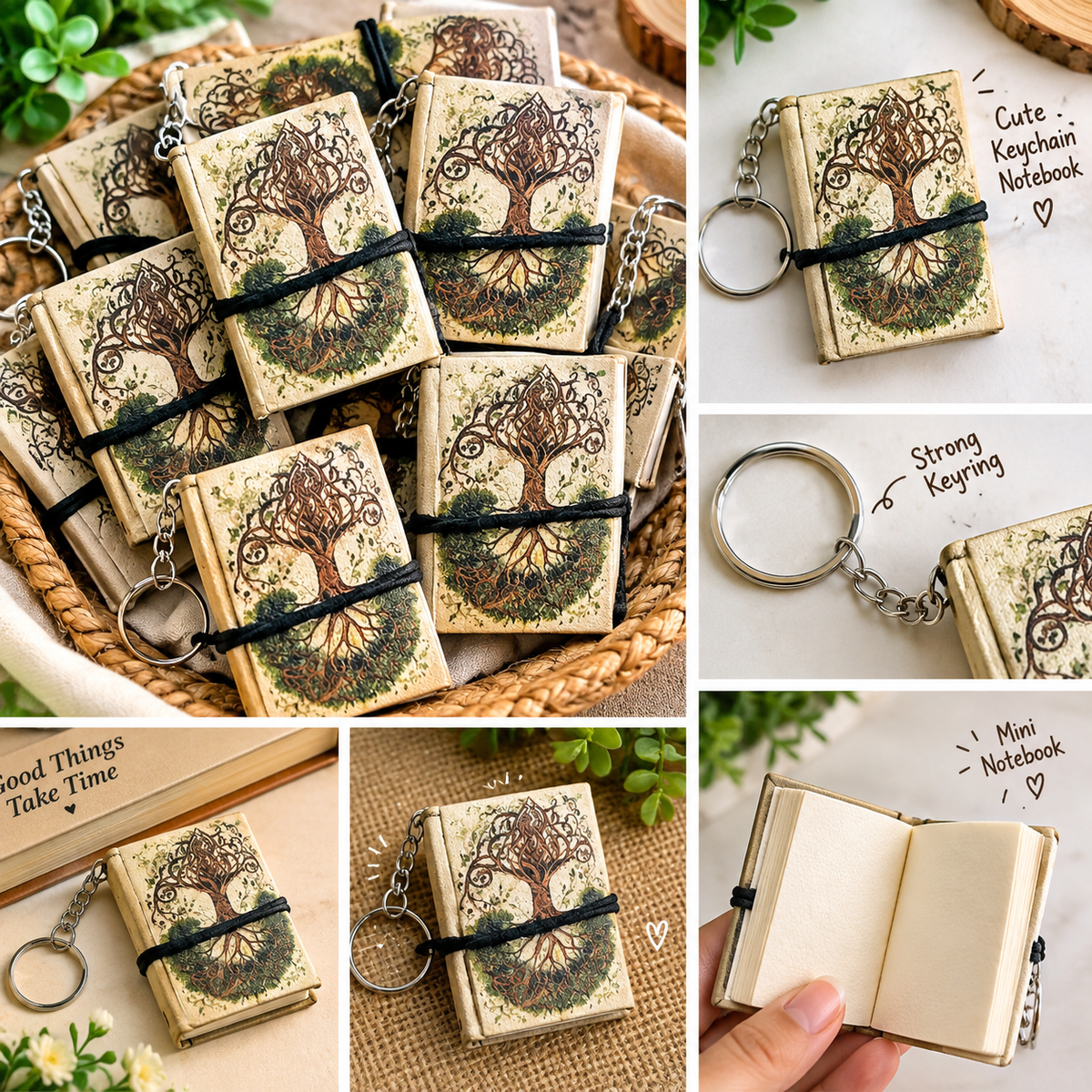 Cute Keychain Mini Notebook (6 Pcs) Net Price Rs.55