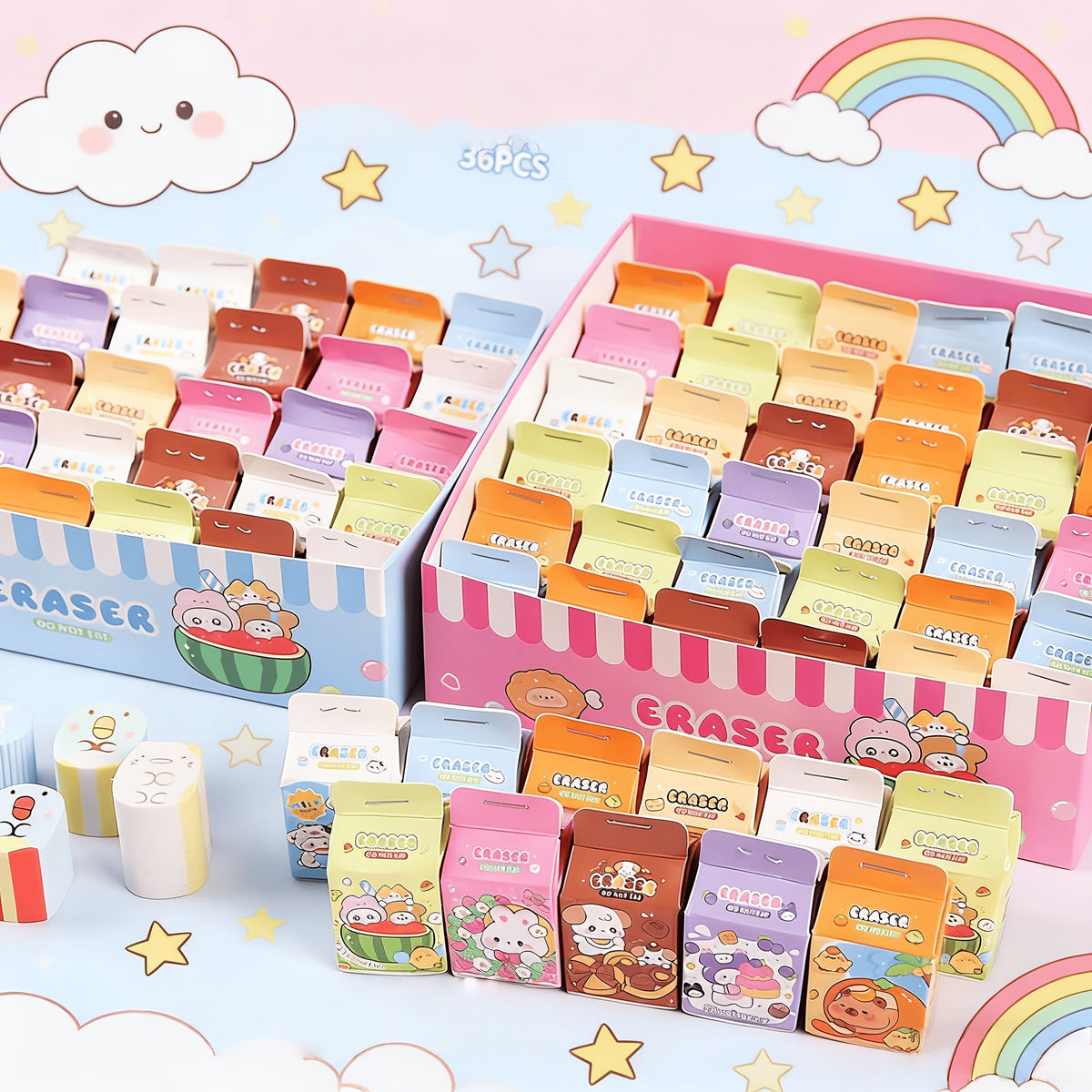 Milk Carton Blind Box Eraser(12 pcs) Net Price Rs.12.5