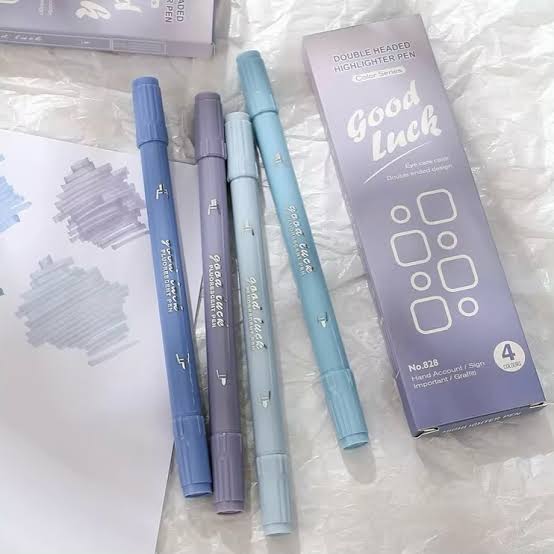 Double Headed Highlighter Pen(3 packs) Net Price Rs.80