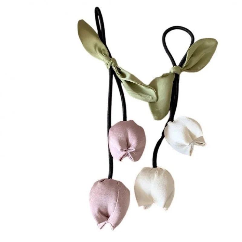 Korean Tulip Tassel Hair Rope(Pack of 3) Net price Rs.45