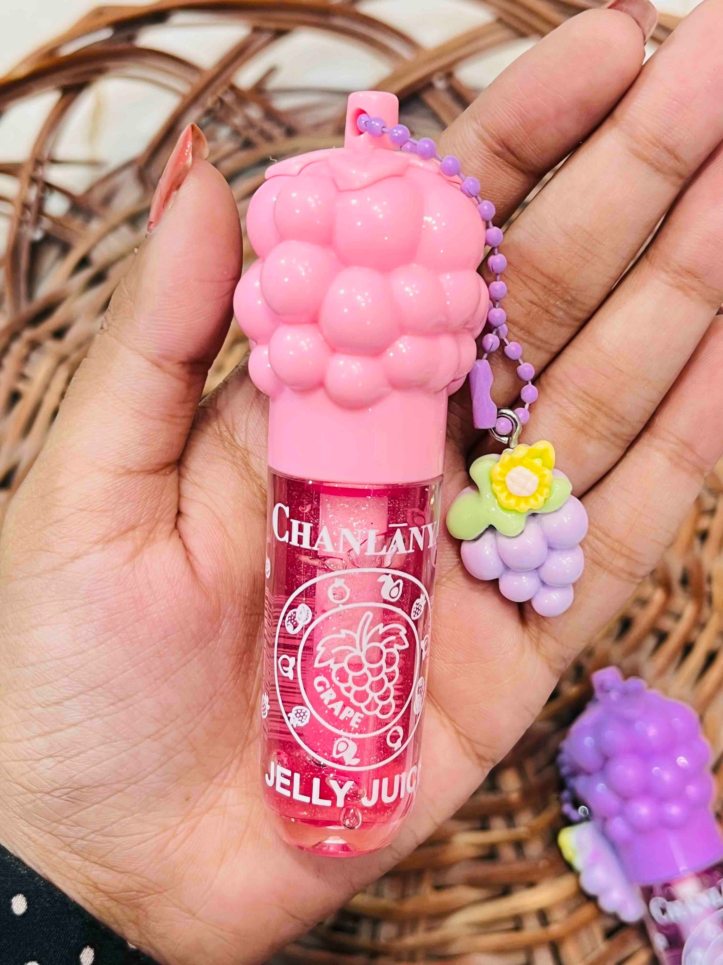 Kawaii Keychain Grape Lip Gloss(3 pcs) Net Price Rs.85