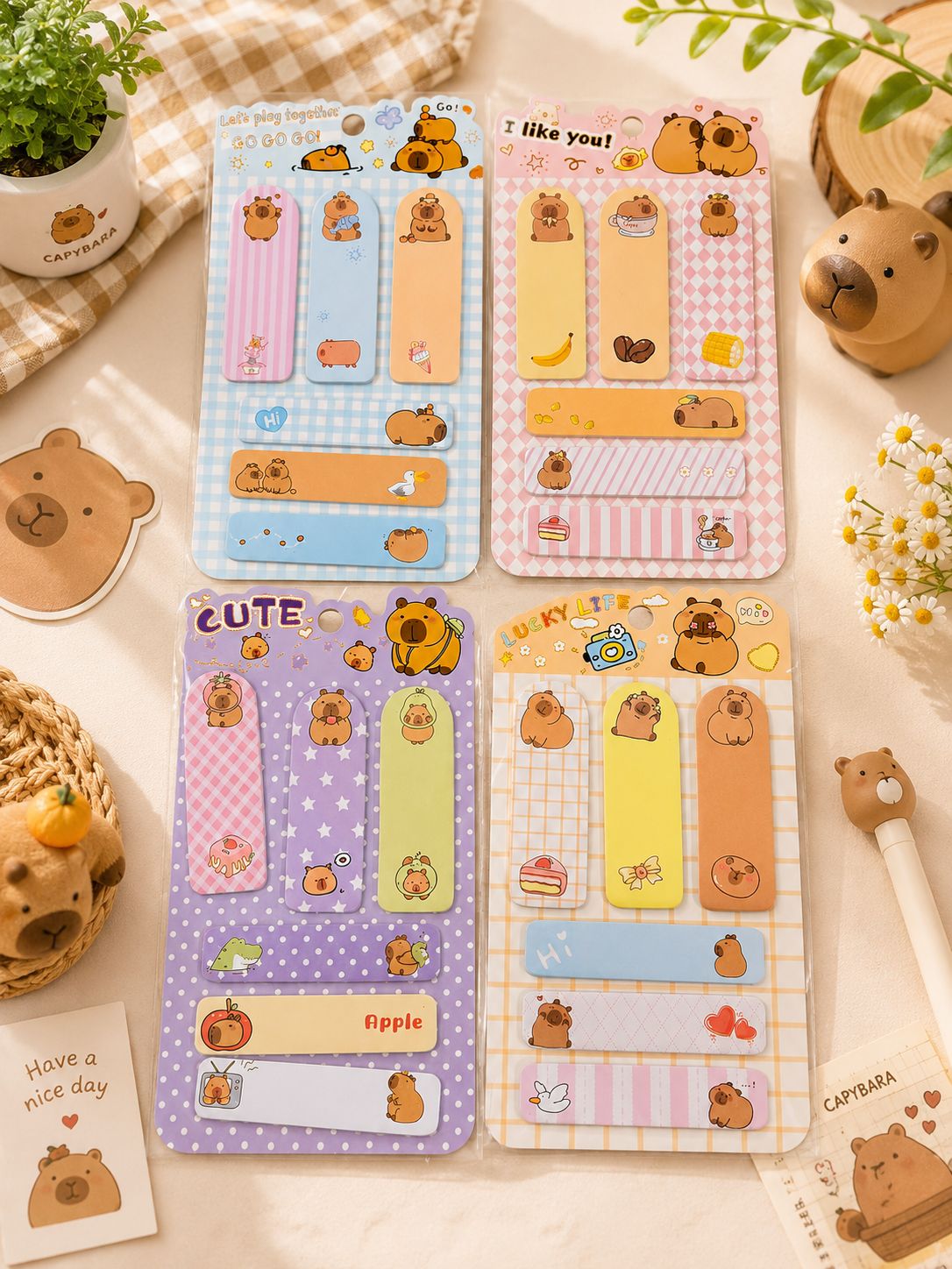 Capybara Sticky Tabs (6 pcs) Net Price Rs.35