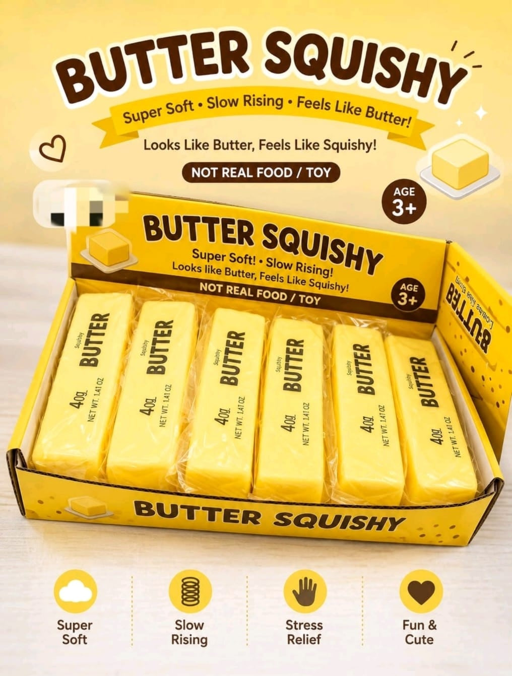 Butter Squishy (MOQ 4) Net Price Rs.85