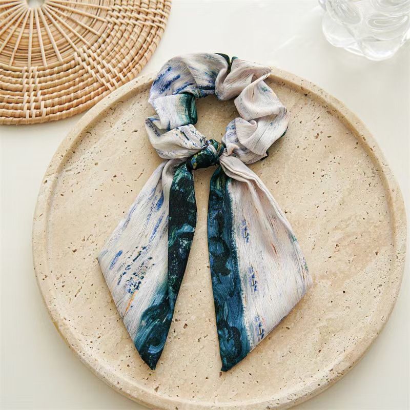 Satin Oil Painting Scrunchie (3 Pcs) Net Price Rs.42