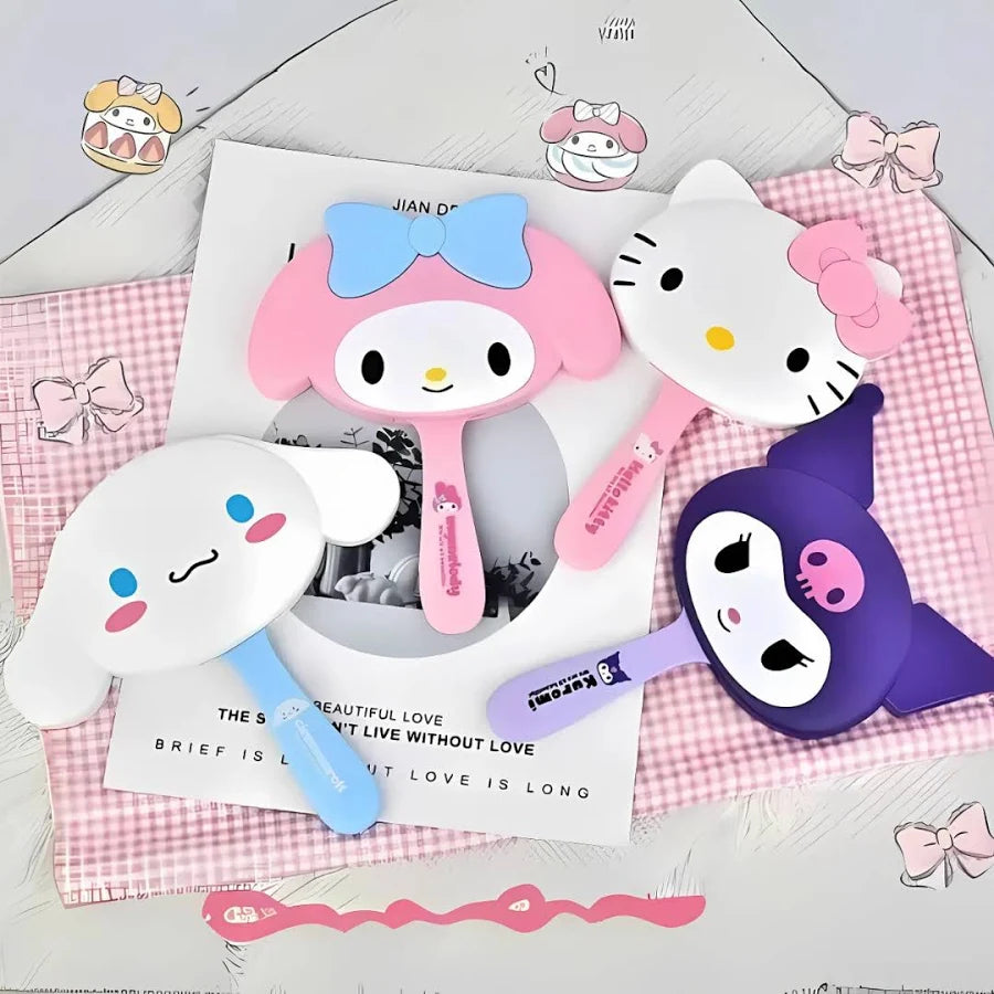 Sanrio Hand Makeup Mirror with Comb(Pack of 4) Net Price Rs.135