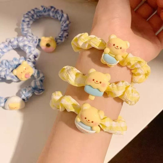 10 Pc - Cute Cartoon Bear Hair Band - Pack of 2 (Net Price Rs.95)