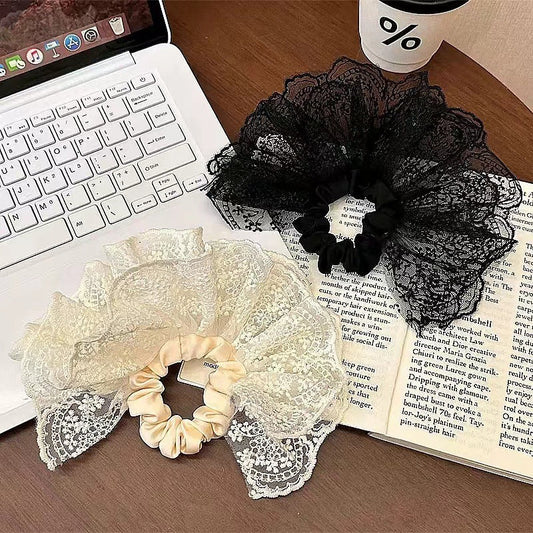 Lace Mesh Skirt Hair Band - Pack of 6 (Net Price Rs.35)