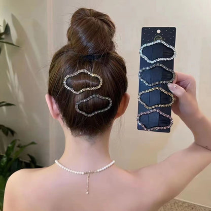 Rhinestone cloud hairpin - Pack of 12 (Net Price Rs.12)