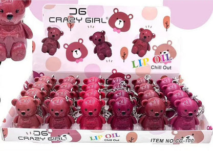 Teddy Keychain Lip Gloss (6 pcs) Net Price Rs.38