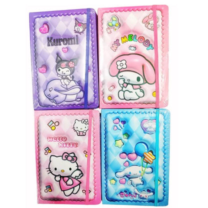 A5 Sanrio Hardcover Strap Closure Diary(4 pcs) Net Price Rs.95