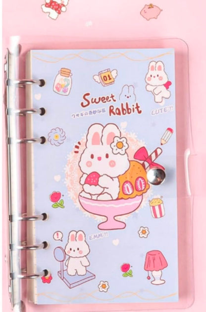 Sweet Rabbit Transparent Binder Diary(Pack of 2) Net Price Rs.145
