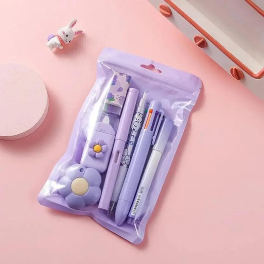 7 pcs Aesthetic Stationery Set (pack of 4) Net Price Rs.145