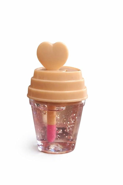 Cute Mini Cup Lip Gloss with Heart Lid (6 pcs) Net Price Rs.45