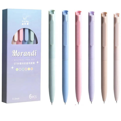 Morandi 6 Color Gel Pen Set - Pack of 3 (Net Price Rs.95)