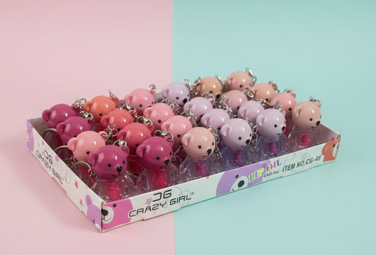 Teddy Keychain Lip Gloss (6 pcs) Net Price Rs.38