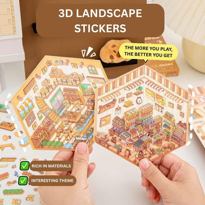 3D Landscape Sticker design set(Pack of 4) Net Price Rs.25