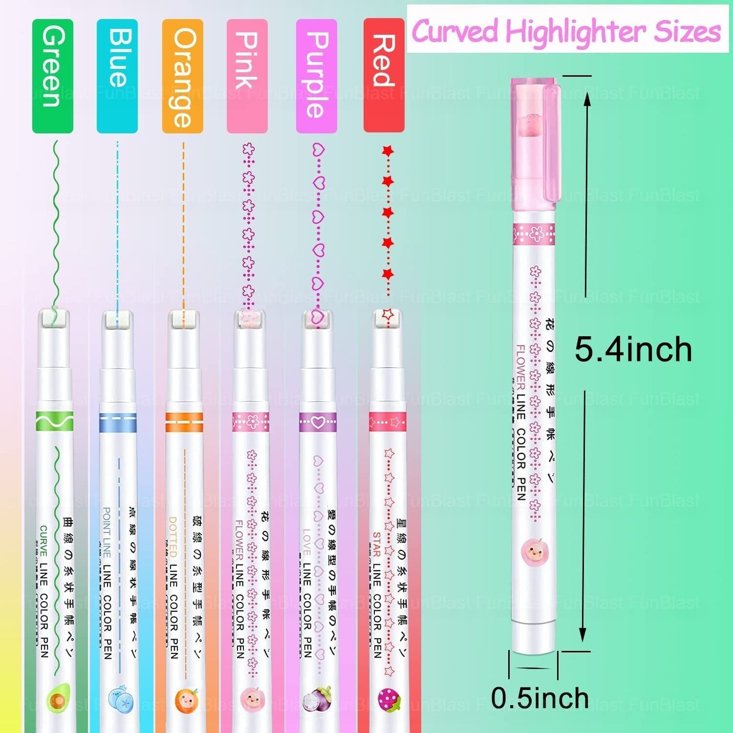 Linear Colour Pen Set - Pack of 3 (Net Price Rs.65)