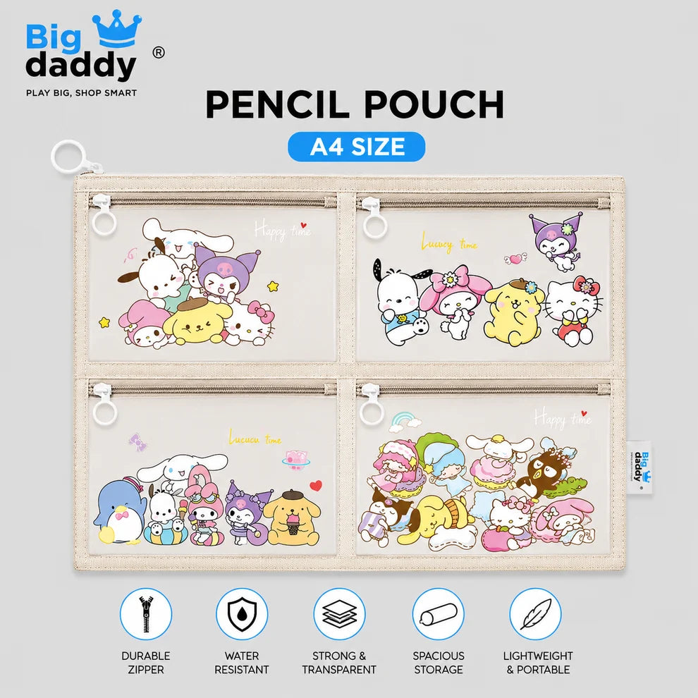 Kuromi Family A4 Size file pouch(6 pcs) Net Price Rs.38