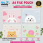Colourful A4 Size file pouch (6 pcs) Net Price Rs.35