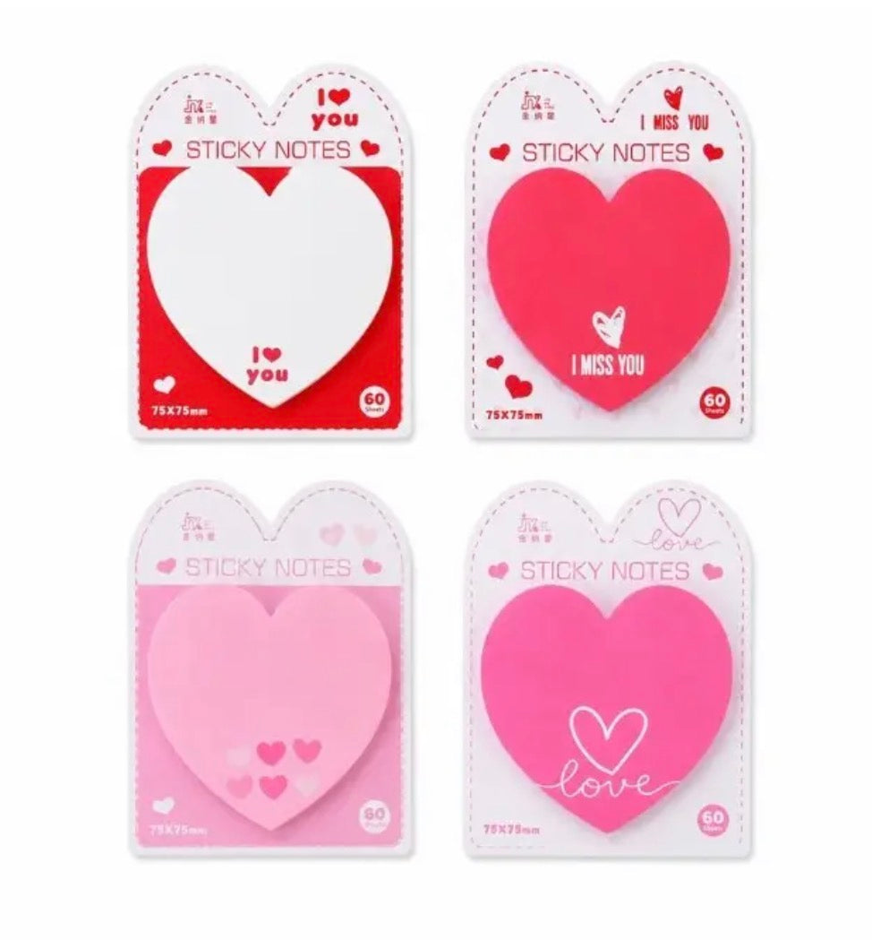 Heart Sticky Notes(3 pcs) Net Price Rs.50