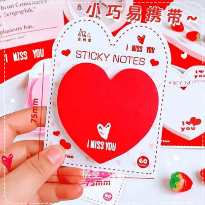 Heart Sticky Notes(3 pcs) Net Price Rs.50