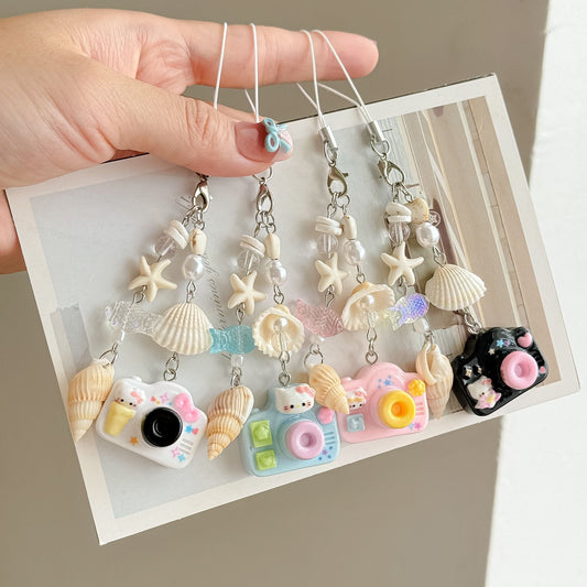 Camera Sea Shell Charm(4 pcs) Net price Rs.65