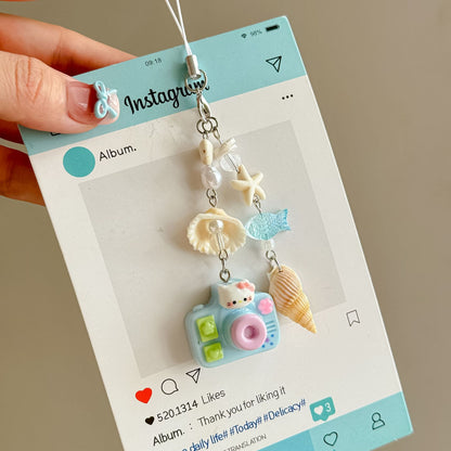 Camera Sea Shell Charm(4 pcs) Net price Rs.65