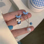 Asymmetric pair of cute bunny bow earrings(2 pairs) Net price Rs.60