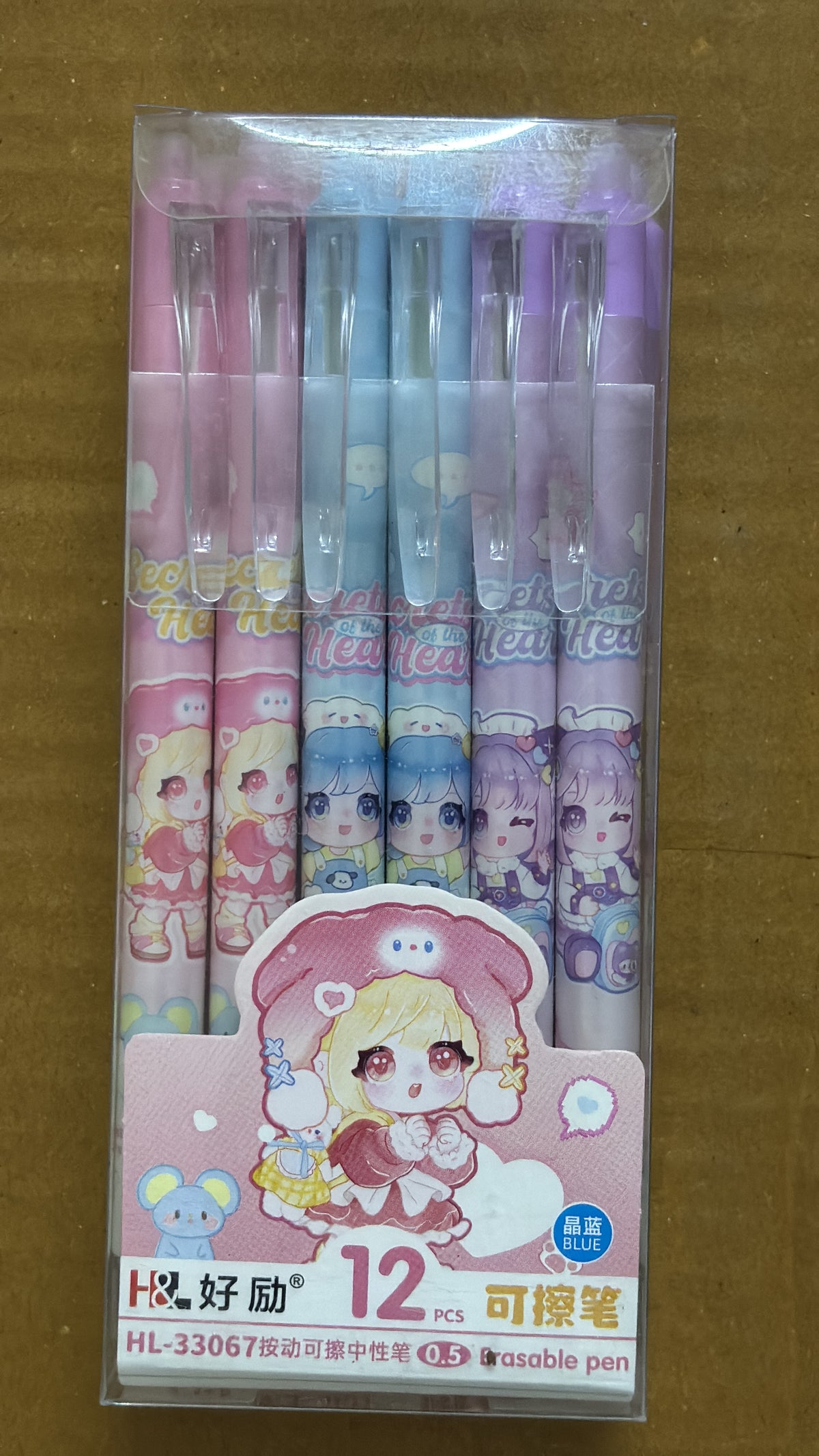 Cute Girl Erasable Pen(MOQ 2 Boxes) Net Price Rs.20
