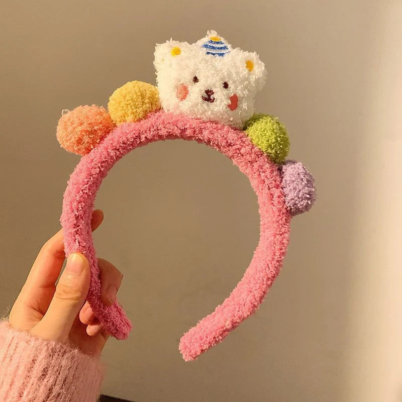 Cute Bear Plush HairBand(MOQ 3) Net Price Rs.70