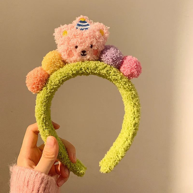 Cute Bear Plush HairBand(MOQ 3) Net Price Rs.70