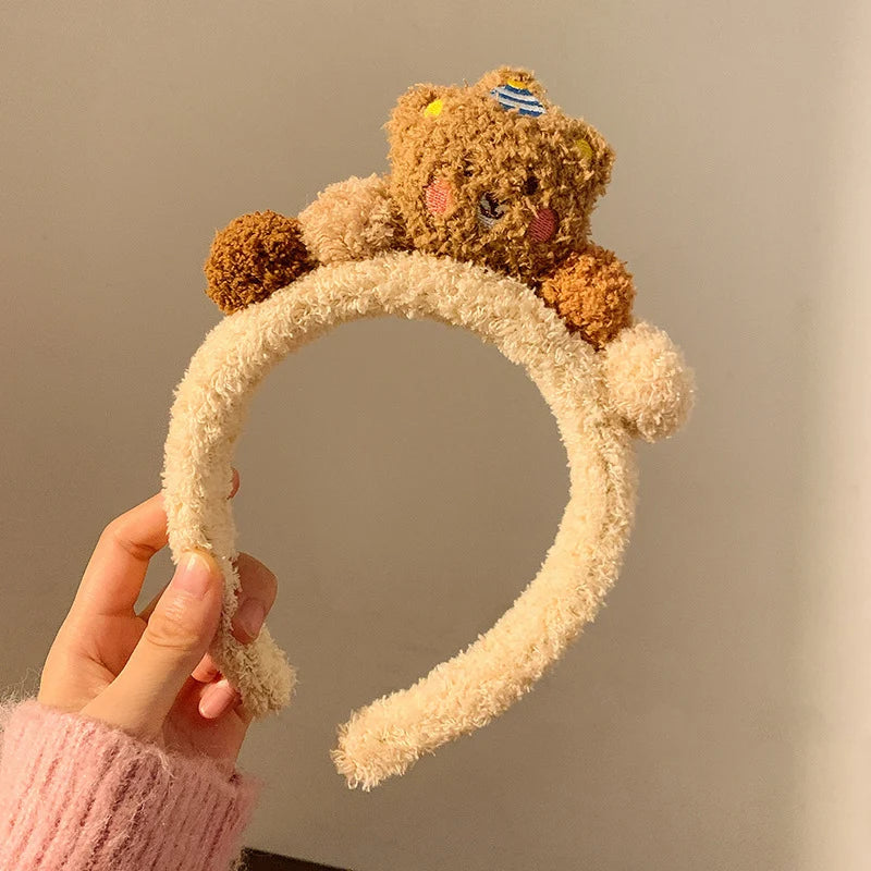 Cute Bear Plush HairBand(MOQ 3) Net Price Rs.70