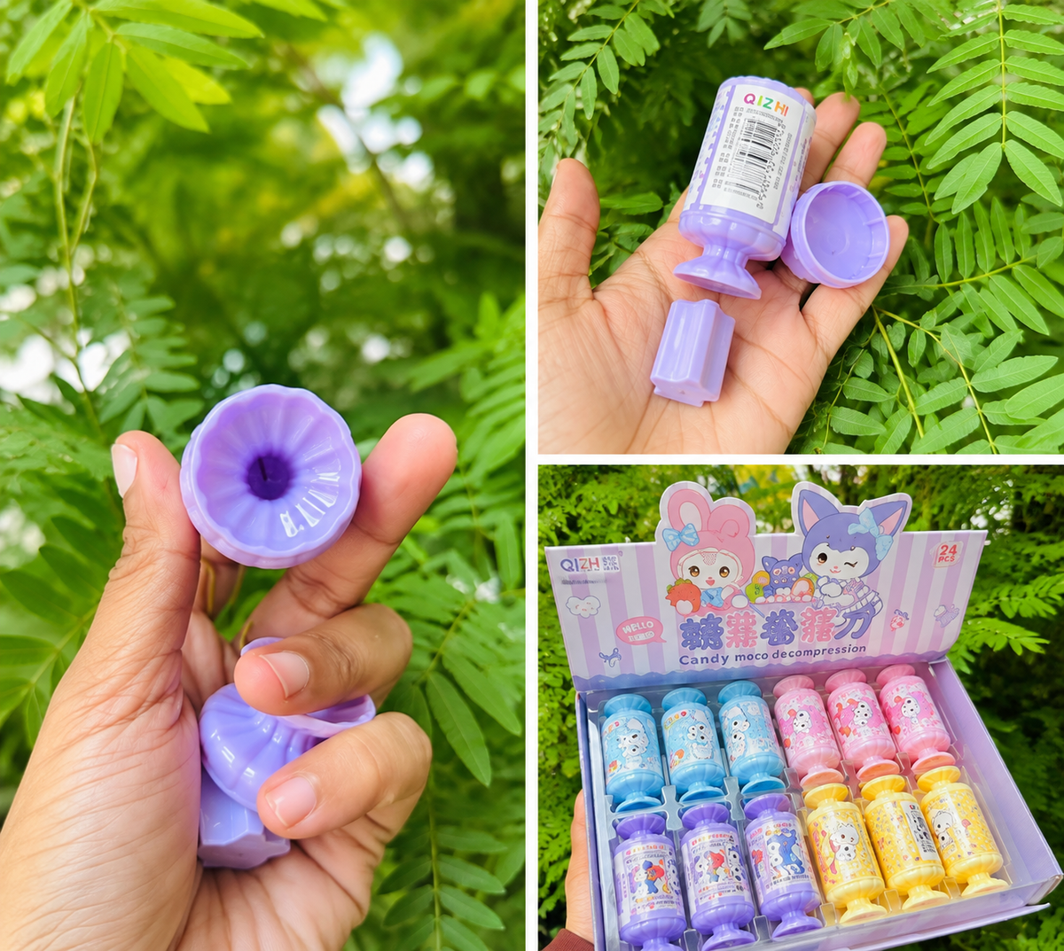2 in 1 Toffee Eraser With Sharpener (4 Pcs) Net Price Rs.35