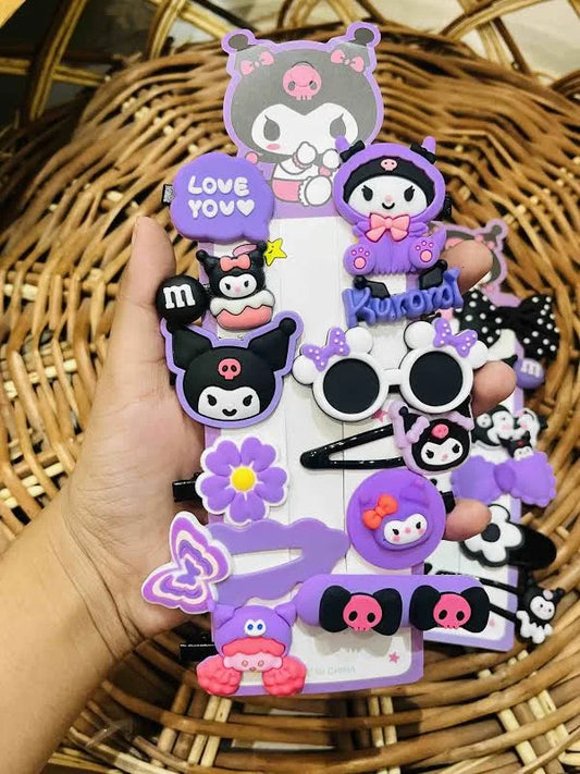 Kuromi Hair Clips Set (4 pack) Net Price Rs. 75