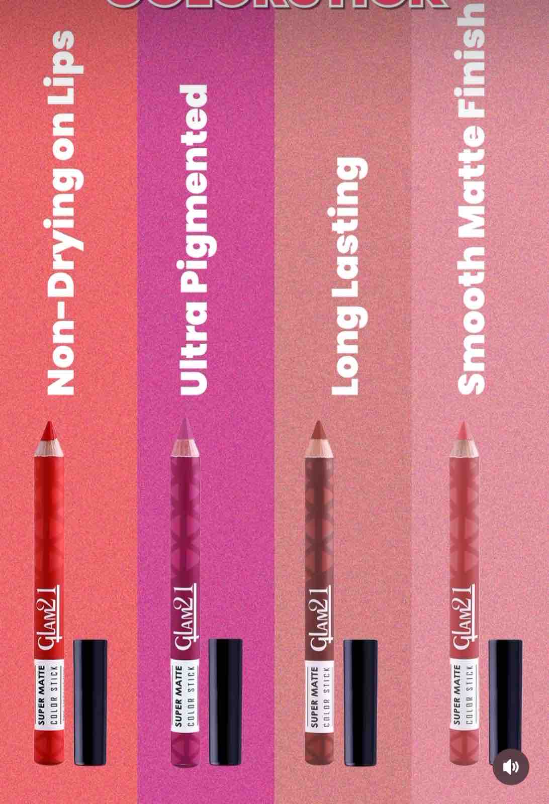 Glam21 Lip Crayon (3 pcs) Net Price Rs.75