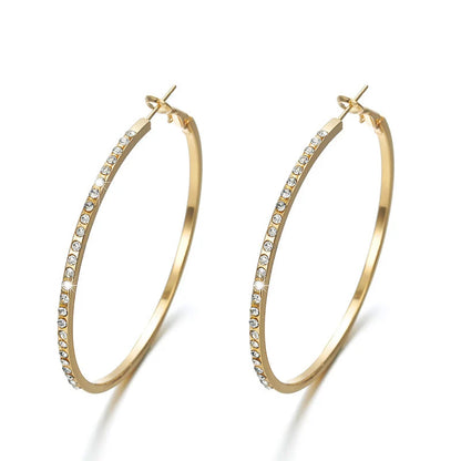 Sparkling Circle Diamond Earrings(Pack of 2) Net Price Rs.55