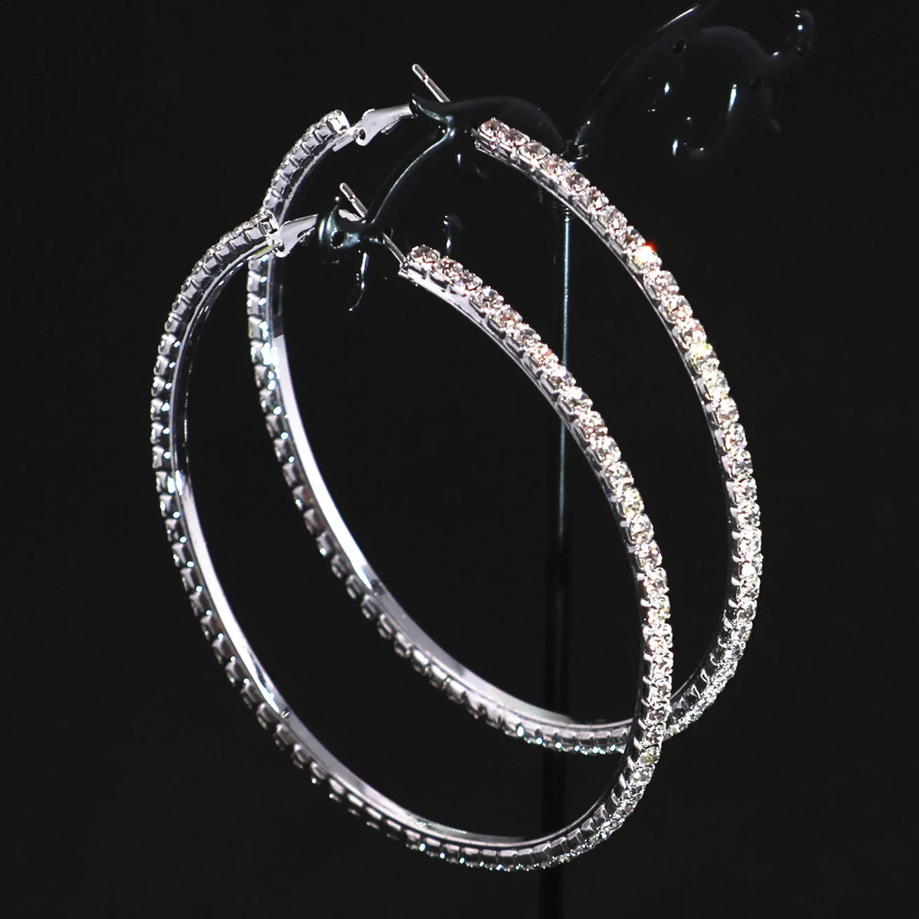 Sparkling Circle Diamond Earrings(Pack of 2) Net Price Rs.55