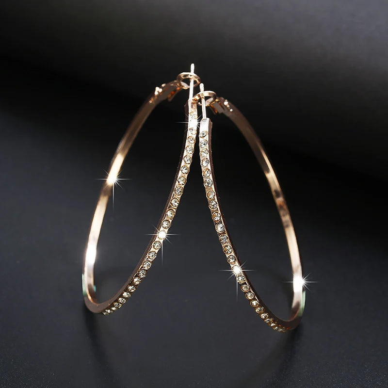 Sparkling Circle Diamond Earrings(Pack of 2) Net Price Rs.55