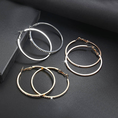 Sparkling Circle Diamond Earrings(Pack of 2) Net Price Rs.55