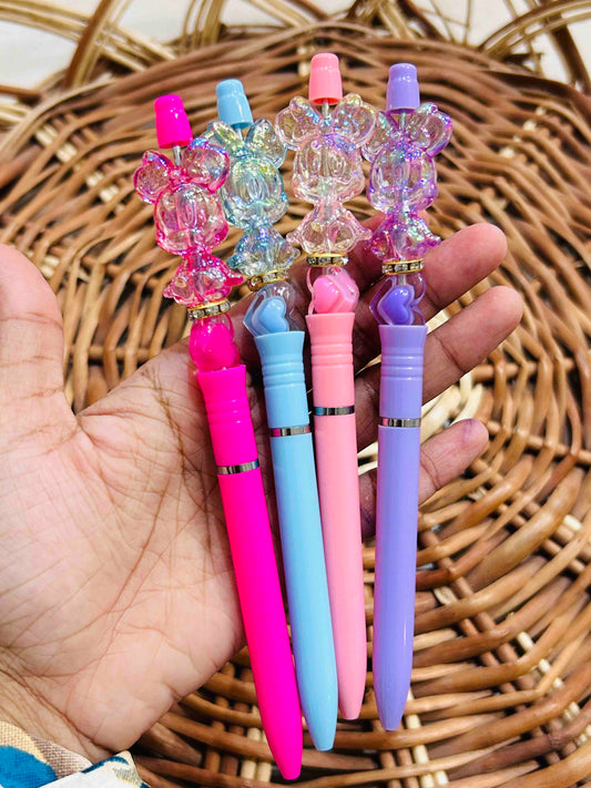 Mickey/Minnie Bead Pen(4 pcs) Net Price Rs.40