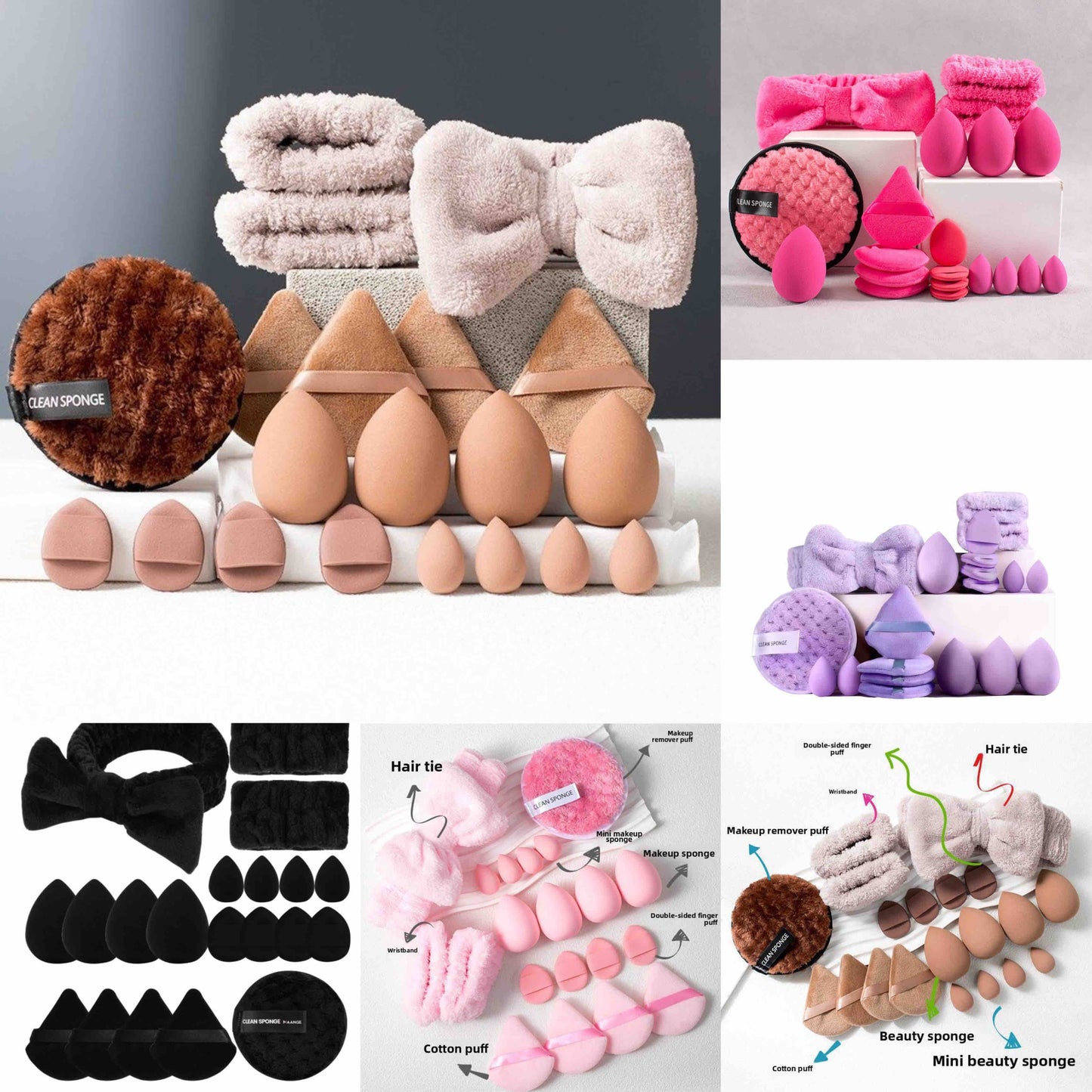 Korean Makeup Sponge puff Blender Kit (20 Pcs)(2 packs) Net Price Rs.190