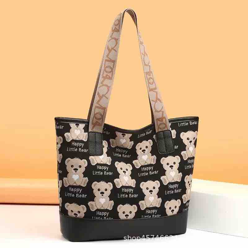 Teddy Bear Canvas Handbag (2 pcs) Rs.195