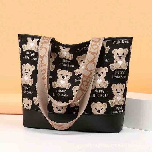 Teddy Bear Canvas Handbag (2 pcs) Rs.195