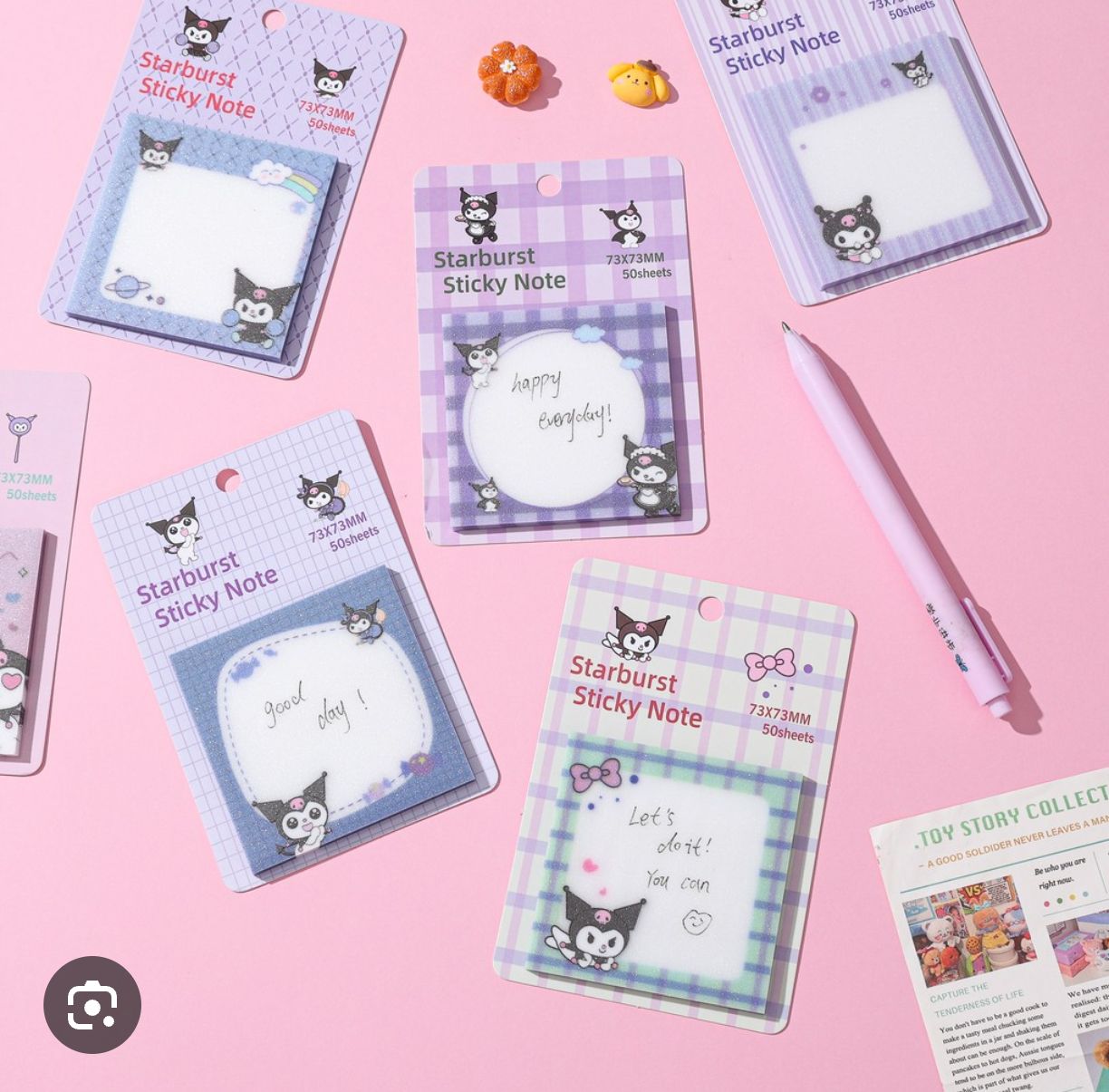 Kuromi Sticky notes(Pack of 6) Net Price Rs.30
